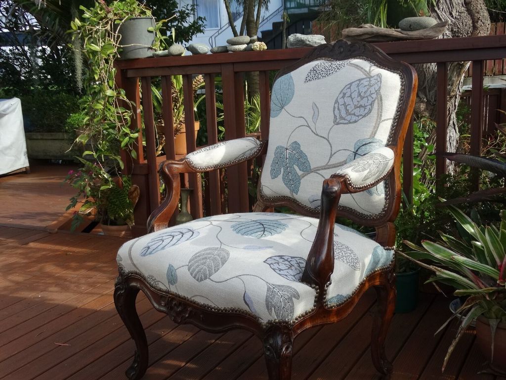 Finished chair in sunlight